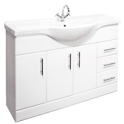 Bathroom Units on 1200mm White Gloss Bathroom Vanity Unit   Test