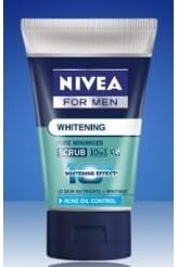 NIVEA FOR MEN Whitening Nutri-Repair Acne Oil Control Scrub Size 100 ml..., Thailand 3pack