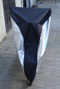 KLOUD ® Silver & Black 190T nylon waterproof bike/bicycle cover (size: M)+ KLOUD cleaning cloth