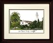 Loyola Marymount University Alma Mater Alma Mater 14x18 Lithograph in Mahogany Frame