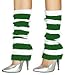 BeWild Brand ® St. Patrick's Day Green / White Striped Leg Warmers