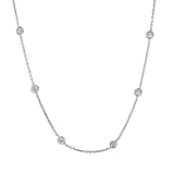 Karat Platinum Diamond Stations Necklace