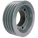 Buy 10.30 OD Four Groove Pulley Sheave for 5V V-Belt (bushing not included) #... by Leeson