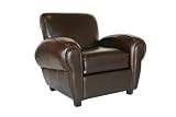 Review Baxton Furniture Studios A-136 Chair / Baxton Furniture Studios Crocetta Leather Club Chair, Dark Brown