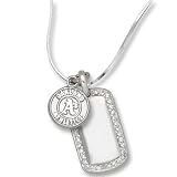 Oakland Athletics Women's Mini Dog Tag by LogoArt(r) - Silver One Size