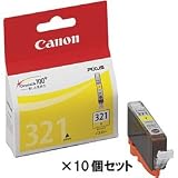 【キヤノン純正インク】インクタンク イエロー BCI-321Y（10個セット） BCI-321YX10の画像