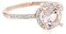 10k Rose Gold Morganite and Diamond Round Shaped Ring (0.05 cttw GH, Color, I1-I2 Clarity)