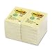 3M Post-it(R) Recycled Paper Notes, 2in. x 3in., Canary Yellow