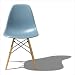 Eames DSW - Molded Plastic Side Chair with Dowel-Leg Base Color: Black