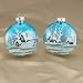 Pack of 8 Snowfall Valley Winter Scene Blue Glass Ball Christmas Ornaments 3.5