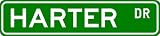 HARTER Street Name Sign ~ Personalized Family Lastname Sign ~ Gameroom, Basement, Garage Sign