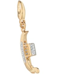 Gold over silver 0.10ct TDW Diamond Gondola (Charm)