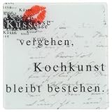 Räder Poesie et Table Glasplatte \'Küsse\'