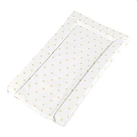 By Carla Standard Changing Mat, Beige Polka Dot On White