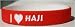 I Love Haji Custom Wristband
