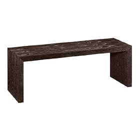 Pair Of Double Benches In Chocolate Veneer by