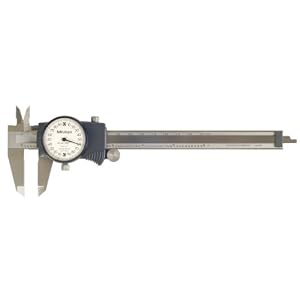 Click here to buy Mitutoyo 505-717, Dial Caliper, 0 - 6 X .001, .200 per Rev., White Face.