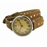 Tokyobay Ladies Austin Brown Leather Wrap Bracelet Watch