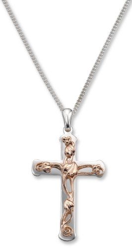 Clogau Gold Sterling Silver & Rose Gold Tree of Life Cross