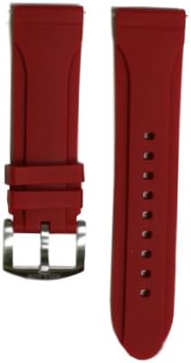 Millage red silicon watch strap for Moscow collection 24 mm