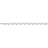 Kansas State University Powercat 1/4 7.25 Bracelet (Silver)
