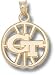 Georgia Tech Yellow Jackets Solid 10K Gold ''GT'' Pierced Basketball Pendant