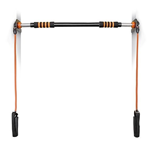 Relaxdays Home Exercise Bar - Black/Orange Relaxdays Home Exercise Bar - Black/Orange