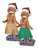 Poly Resin Dashboard Hula Doll / Surfing Santa