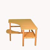 Childs wooden computer desk for one, ages 2 - 6 - maple