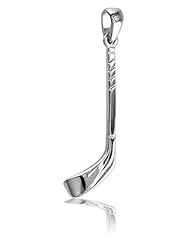 Ice Hockey Stick Charm in Sterling Silver