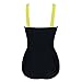 LAPAYA Women's Bathing Suits Long Torso Padded V-neck Colorblock 1 Piece Swimsuit