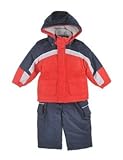 Boys Toddler Oshkosh Snowsuit, Coat/jacket and Snow Pants/ Ski Bibs, Red or Grey, Insulated (2T, Red/navy Blue)