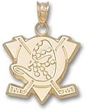 Anaheim Ducks Solid 14K Gold Logo 5/8'' Pendant