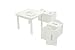 Woodlands Table and Bench in White