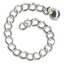 Silver Plated Chain Necklace Extender - 3 Inch (10)