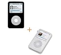 iBox - Clear Silicone Skin Case For iPod Classic 80gb & 120gb + Bonus Black Classic Silicone