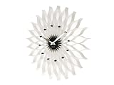Present Time Wall Clock Lotus Plastic White Medium