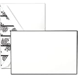 Black Bordered Mum Stripe Pearl White Cards