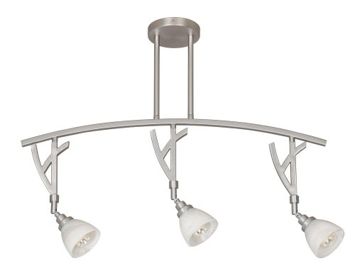 World Imports Lighting C61514-37 Beyond Modern Track 3-Light Fixed Arch Track Light, Brushed Nickel