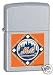 Zippo New York Met's MLB Lighter, Satin Chrome, 22676
