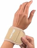 Mueller Wrist Support, Soft Neoprene Blend, fits either hand, OSFM - fits wrists up to 12", Beige