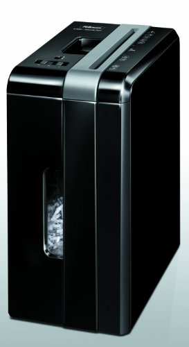 Fellowes DS-500C Partikelschnitt Aktenvernichter mit Sicherheitsstopp-Schalter Schneidleistung 5 Blatt, DIN Sicherheitsstufe 3 schwarz/silber
