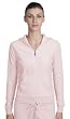 Ladies Velour Fitted Full Zip Hooded Sweatshirt
