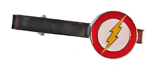 DC Comics THE FLASH Logo Silvertone/Enamel TIE CLIP