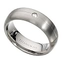 Gents Diamond Set Titanium Ring