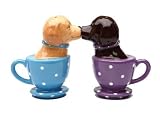 Labrador Retriever Teacup 3 1/2'' tall Magnetic Salt and Pepper Shakers