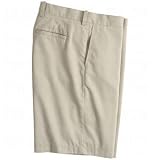 Ashworth Mens EZ-TECH Flat Front Solid Twill Shorts