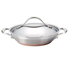 Buy Anolon Nouvelle Everything Pan Copper Stainless Steel Covered Skillet now!