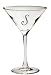 Culver Inc., Monogram S 2 Piece Martini Glass Set