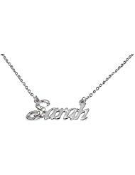 Name Necklaces Sarah - Personalized Necklace White Gold Plated 18K, Belcher Chain, 2mm Thick